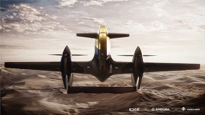 Archer Electric Powertrain Omen Autonomous UAV Anduril EDGE Partnership